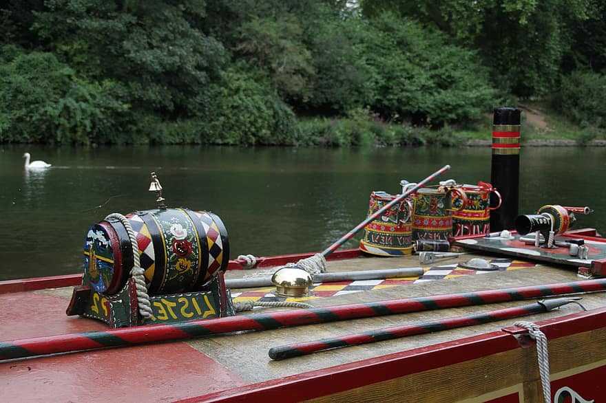 Boat, River, Canal, Trip, Narrow Boat, Holidays, Roof Ornament