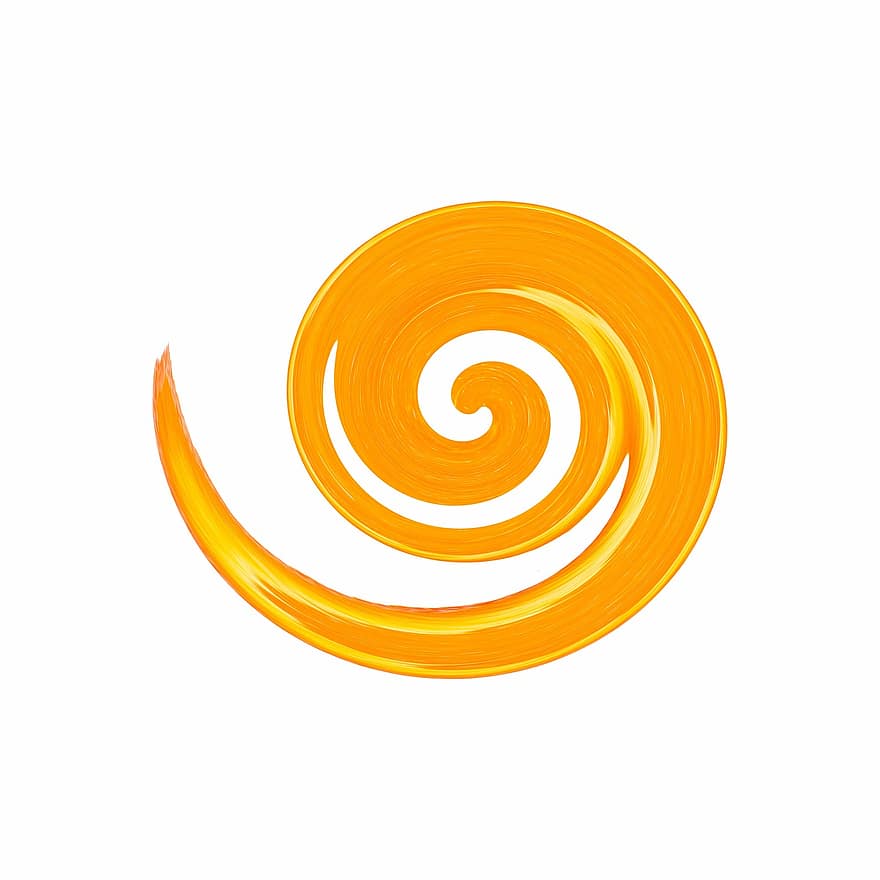 espiral, redemoinho, abstrato, strudel, dinâmico, volta, laranja, modelo, elemento