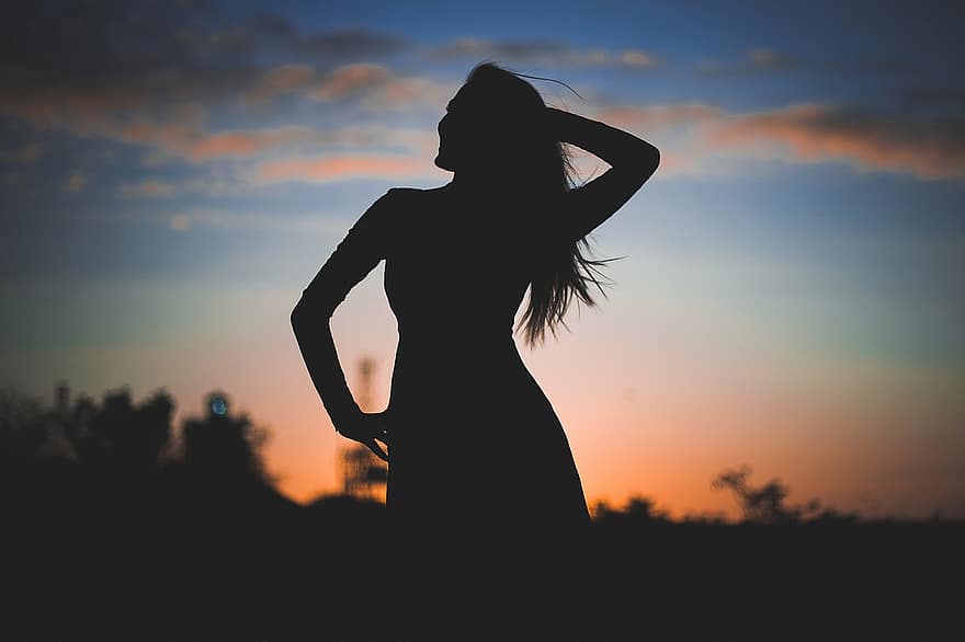 Woman, Silhouette, Sunset, Girl, Female, Meditation, Yoga, Relaxation, dom, Peaceful, Well Being