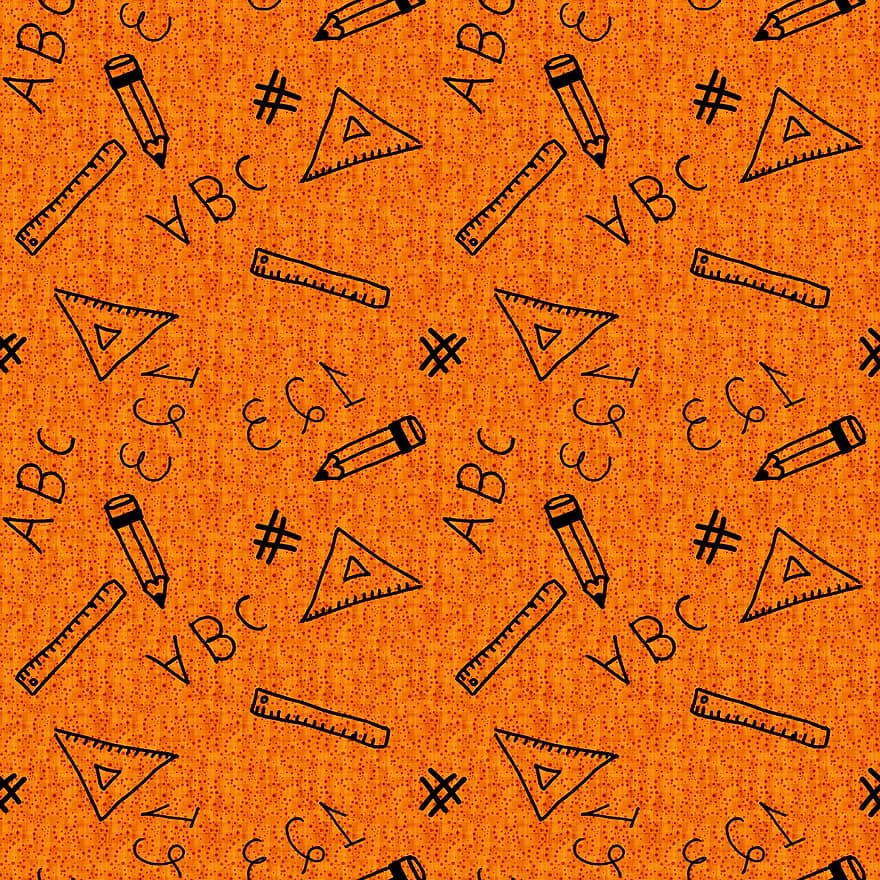 Kritzeleien, Gekritzel-Hintergrund, orange Hintergrund, orangefarbene Tapete, Grafik, Tapete, Dekor Hintergrund, Design, Kunst, Scrapbooking