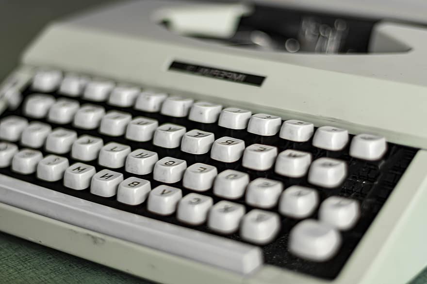 maşină de scris, vechi, epocă, antic, ziaristică, tip, tastare, scrie