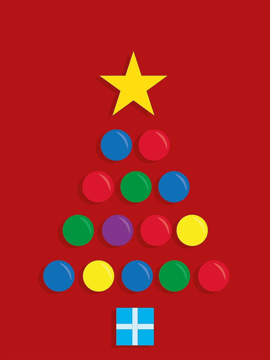 рождество, звезда, подарок, дерево, новый год, с новым годом, счастливого Рождества, оформление, вечеринка, праздник, зима