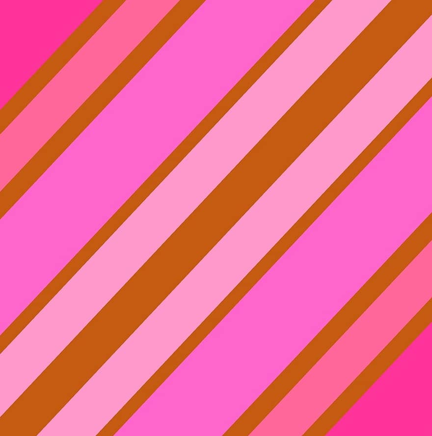 Brown, Pink, Diagonal, Stripes, On The Bias, Shapes, Geometric, Striped, Shades, Bright, Decorative