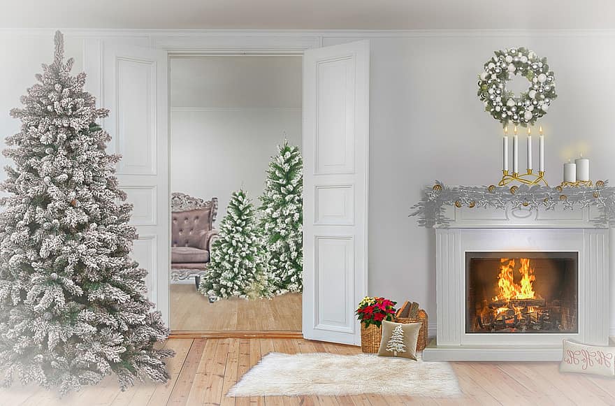 jul, säsong, dekoration, julgran, vinter-, julkort, digital bakgrund, design, december, juldekoration