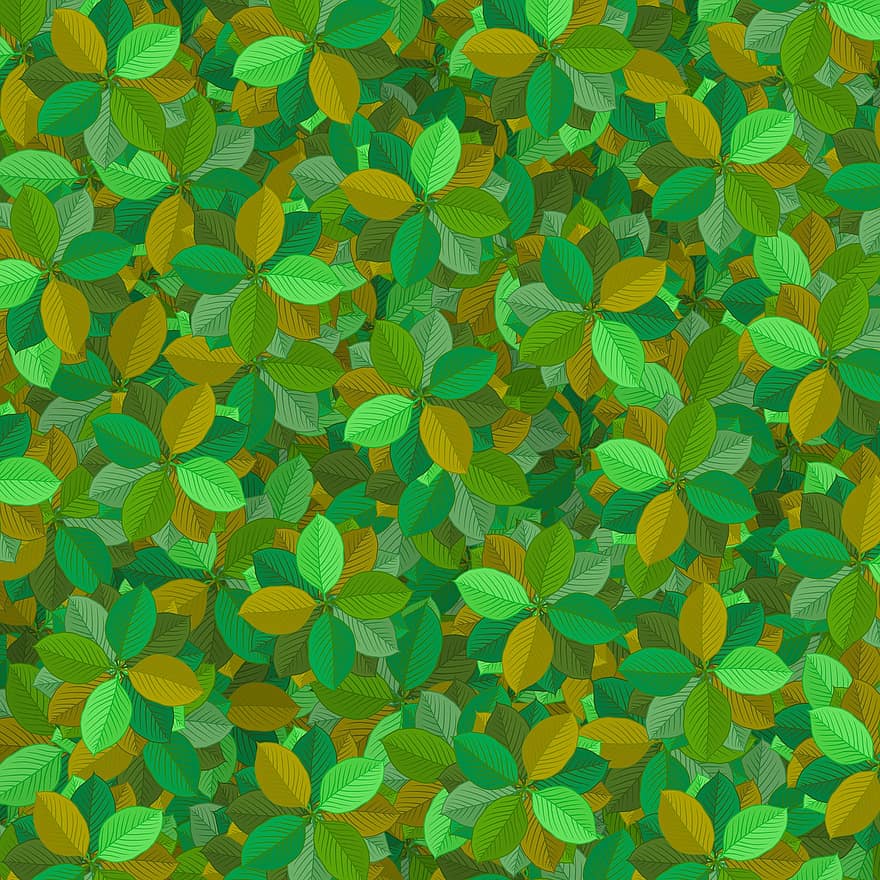 Leaves, Foliage, Background, Pattern, Plant, Spring, Green, Nature, Scrapbook, Scrapbooking