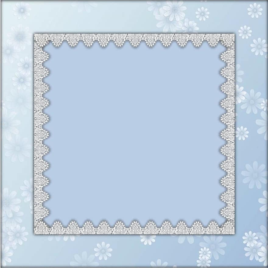 Guestbook, Background, Light Blue, Flowers
