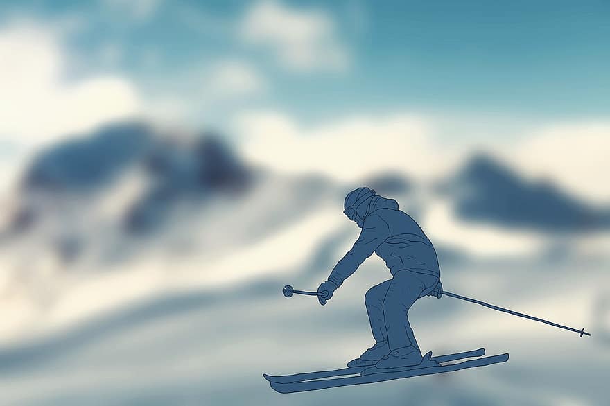 esquiar, neu, esports d’hivern, hivern, esquiador, esports, jocs Olímpics
