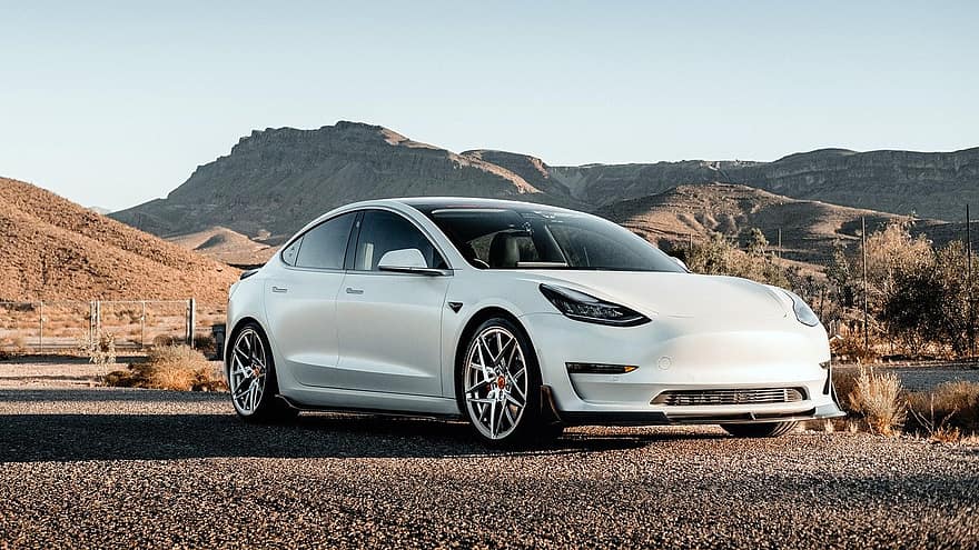 Tesla, Car, Road, White Car, Vehicle, Auto, Automobile, Electric Car, Tesla Model 3, Trading, Cars