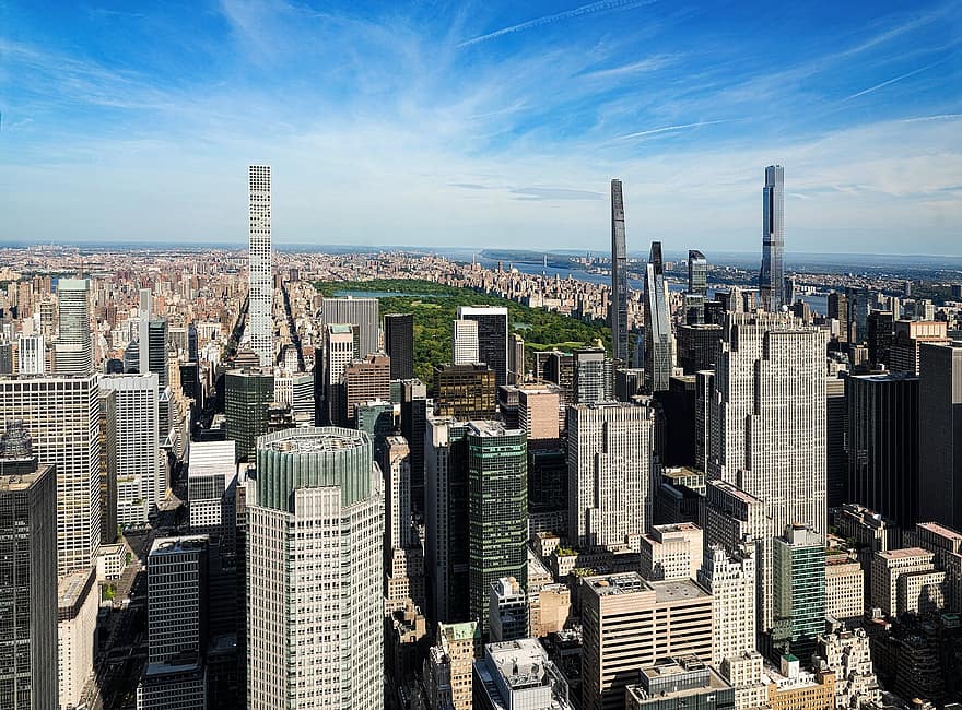 맨해튼, 중앙 공원, 건축물, 건물들, 고층 빌딩