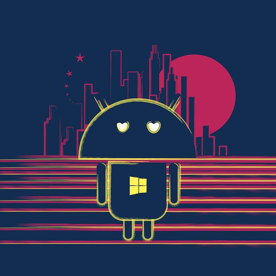 Editorial, Robot Icon, Android Inspired, Apple Eyes, Windows Heart, Os Union, All In One, Super Power, Transformer, Superhero, Game Changer