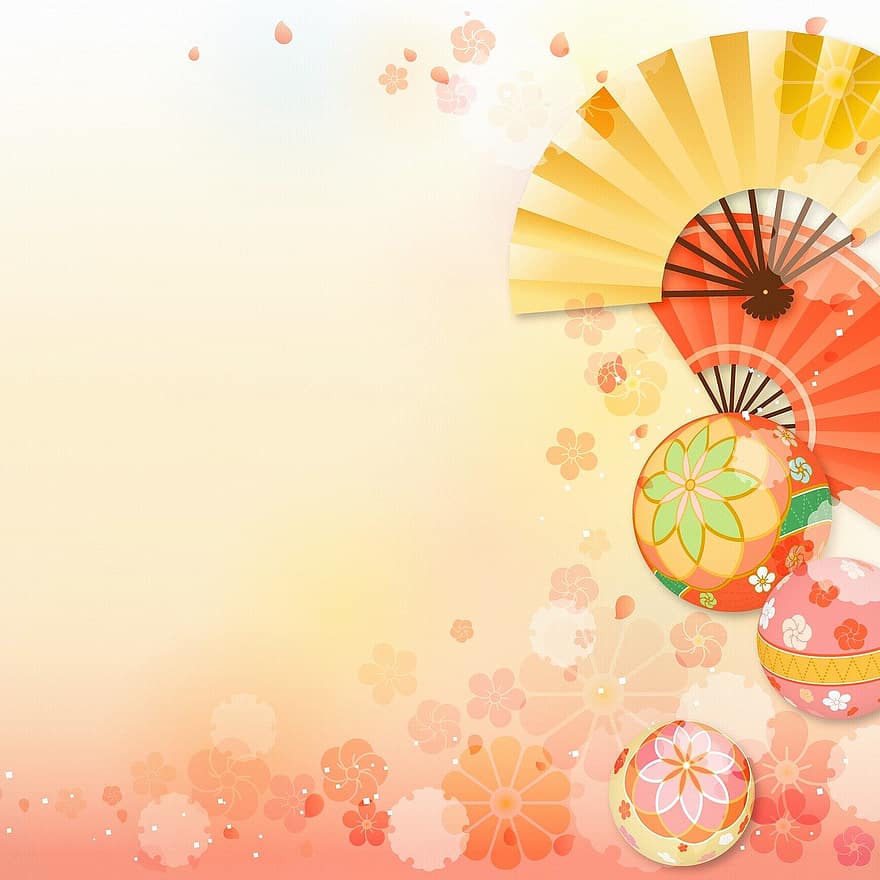 japonské pozadí, japonský vzor, digitální papír, sakura, bambus, štěstí, Japonsko, japonský, vzor, koi, bezešvý
