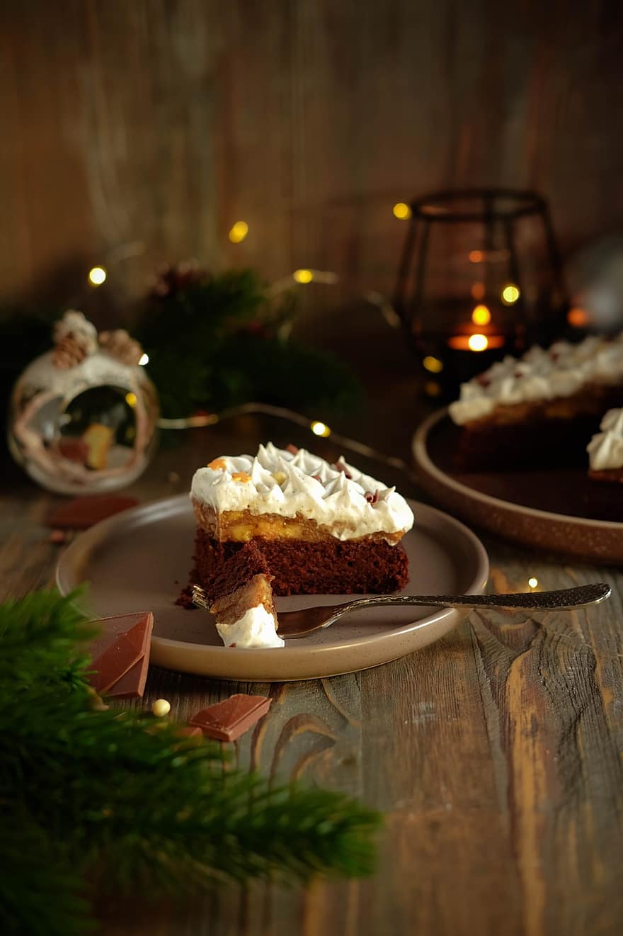 デザート、ケーキ、クリスマス、軽食