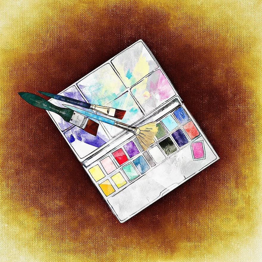 måla, Färg, artister, färgrik, målning, borsta, vattenfärg, kreativ, hobby, konstnärligt, målare