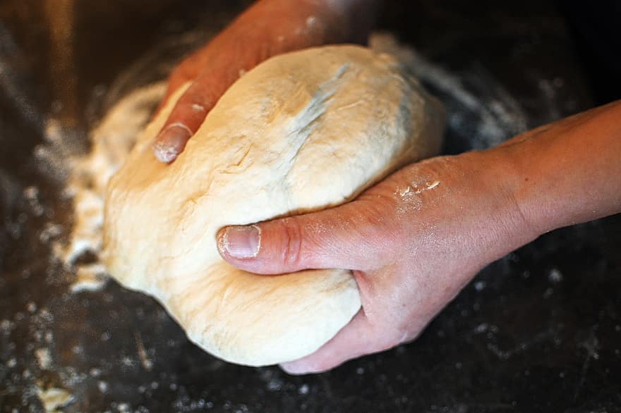 deg, bröd, händer, bageri, bakad, bakning, bakverk, mat
