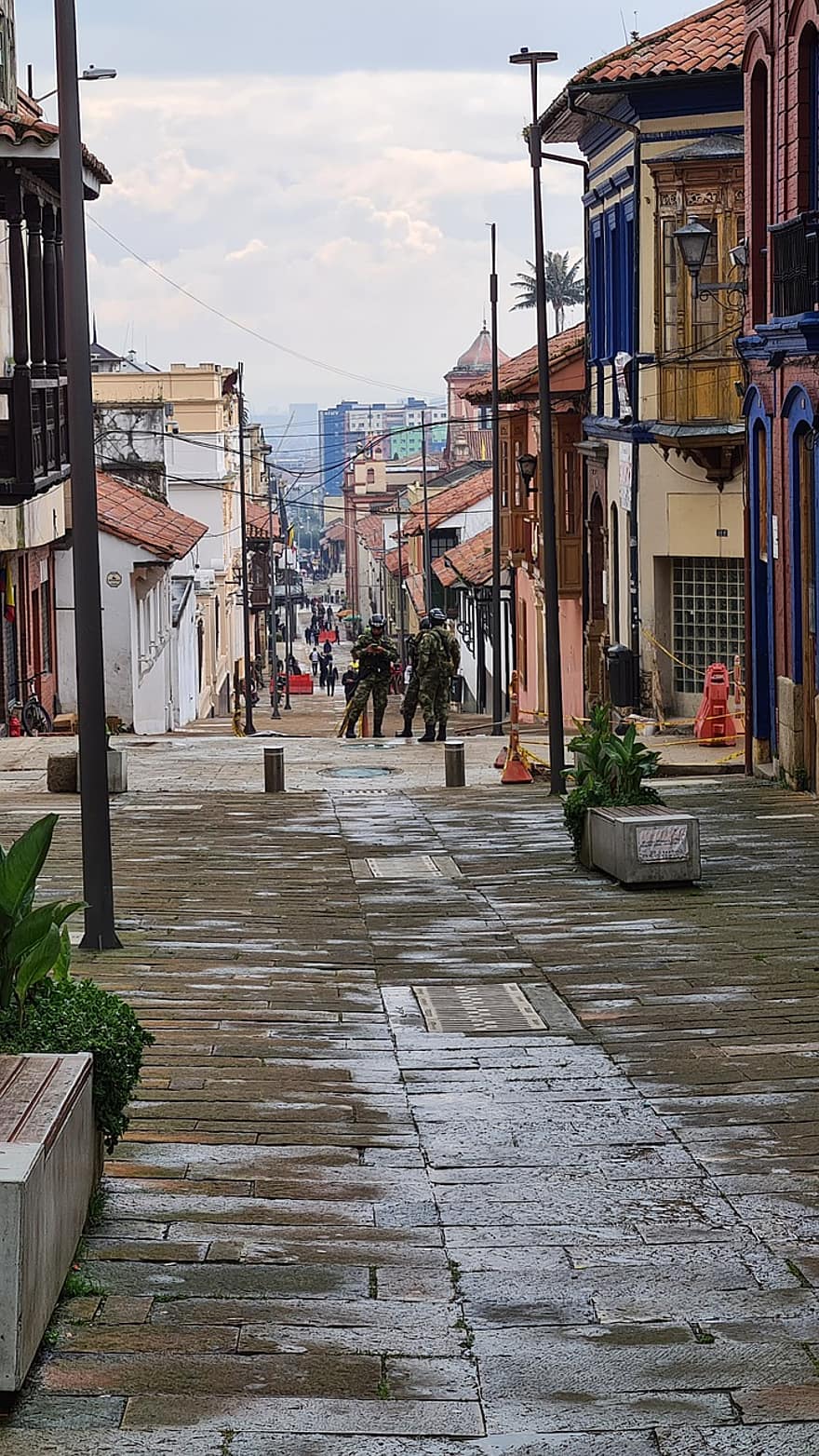 bogotá, Κολομβία, δρόμος, la candelaria, γειτονιά, κεφάλαιο, πόλη