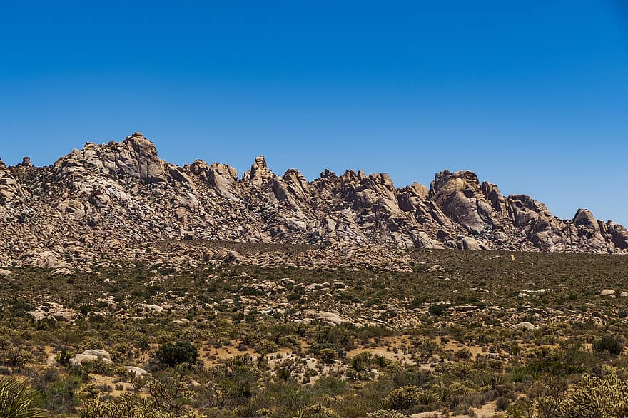 Rocks, Formation, Desert, Mohave, California, Dry, Arid, Sun, Sunlight, Hot, Heat