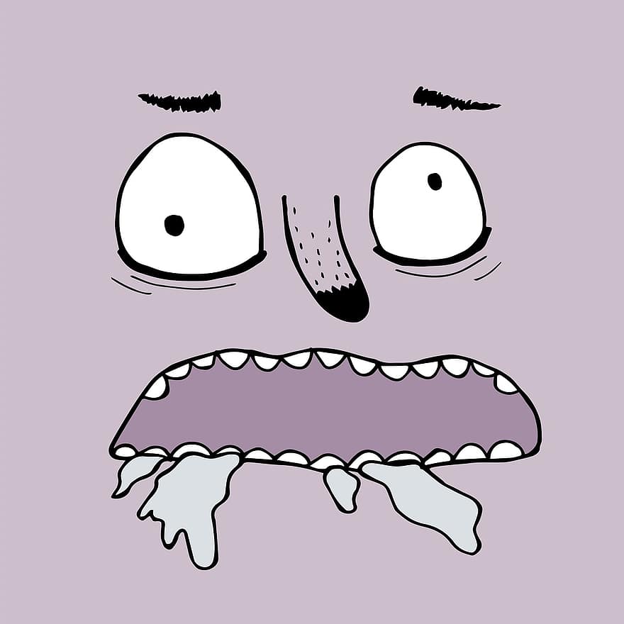 Monster, Face, Expression, Emotion, Creature, Comic, Animal, Cartoon, Character, Mascot, Funny