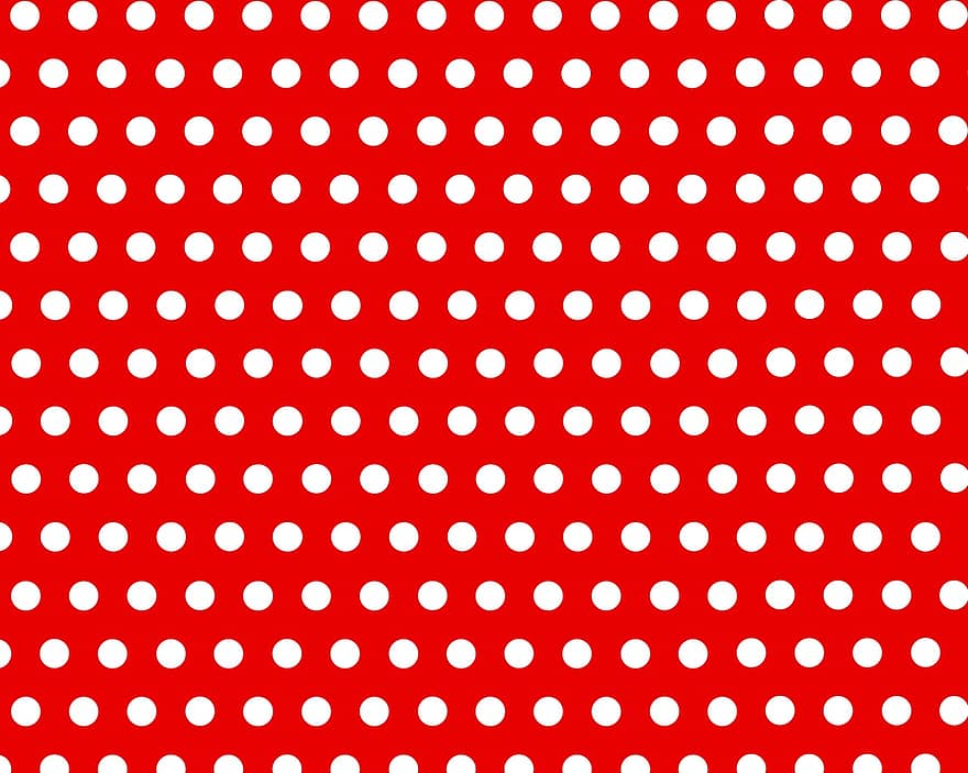 mønster, polka prikker, rød bakgrunn, bakgrunn, farge, rød