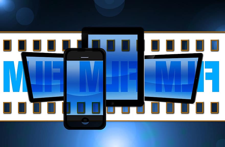Film, Filmstrip, Smartphone, Laptop, Tablet, White, Video, Analog, Recording, Image, Slide Film