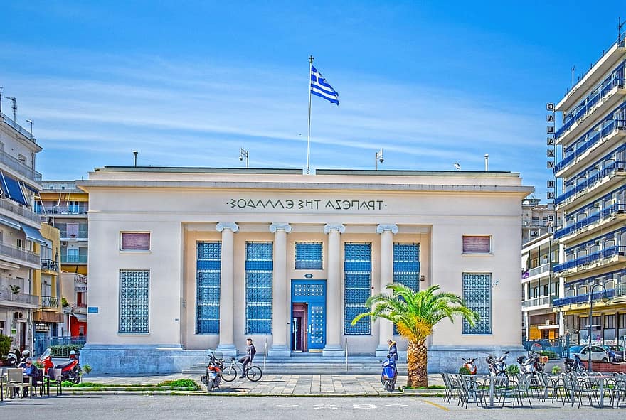 Yunanistan, volos, yunanistan bankası, bina, mimari