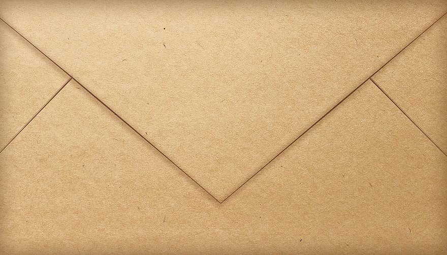laiškas, Paštas, voką, ruda, paštu