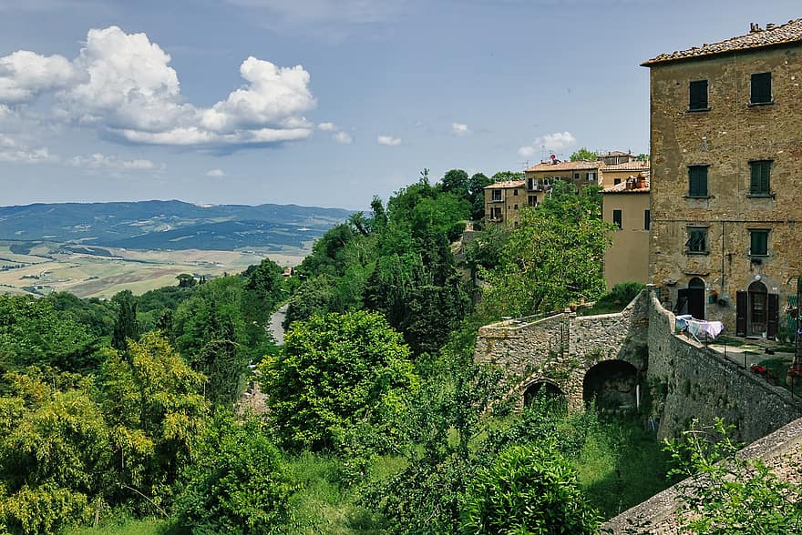 viaje, ruta, paisaje, borgo, Italia, Umbría, arquitectura, verano, lugar famoso, escena rural, historia