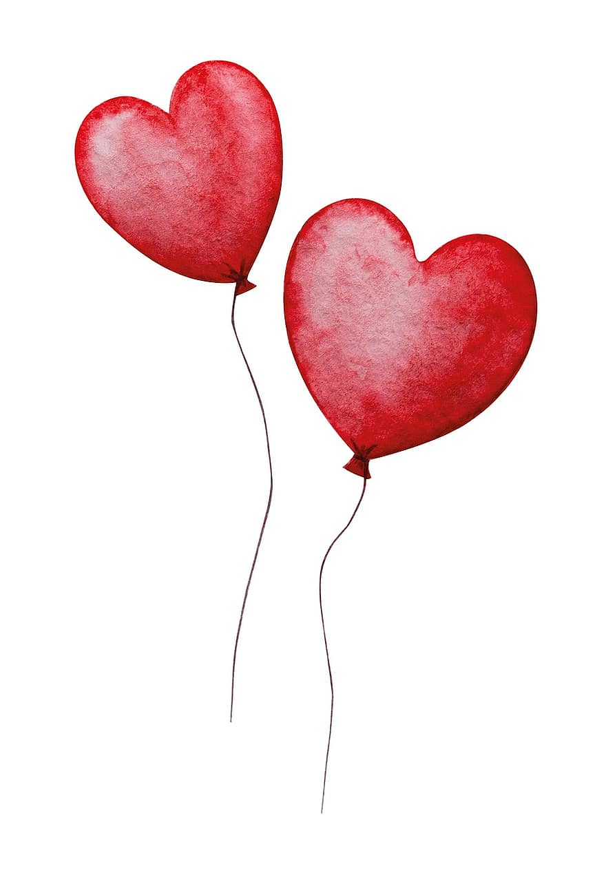 Ystävänpäivä, sydän, rakkaus, romanttinen, loma-, romanssi, ilmapalloja, ilmapallo, juhla, koriste, sydämenmuotoinen
