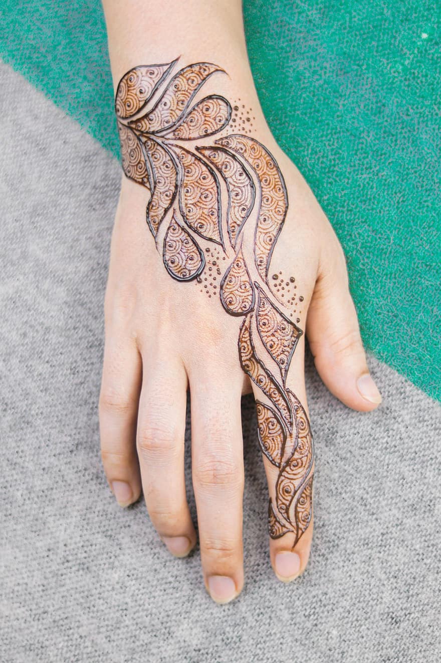 mehndi, tatuaggio, tatuaggio all'henné, Arabo, arte, artista, asiatico, bellezza, cultura, design, etnico