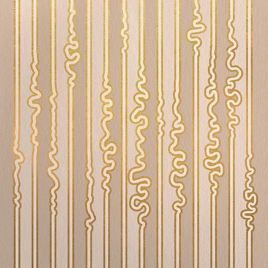 Stripes, Pattern, Twisted, Lines, Grey, Golden, Luxury