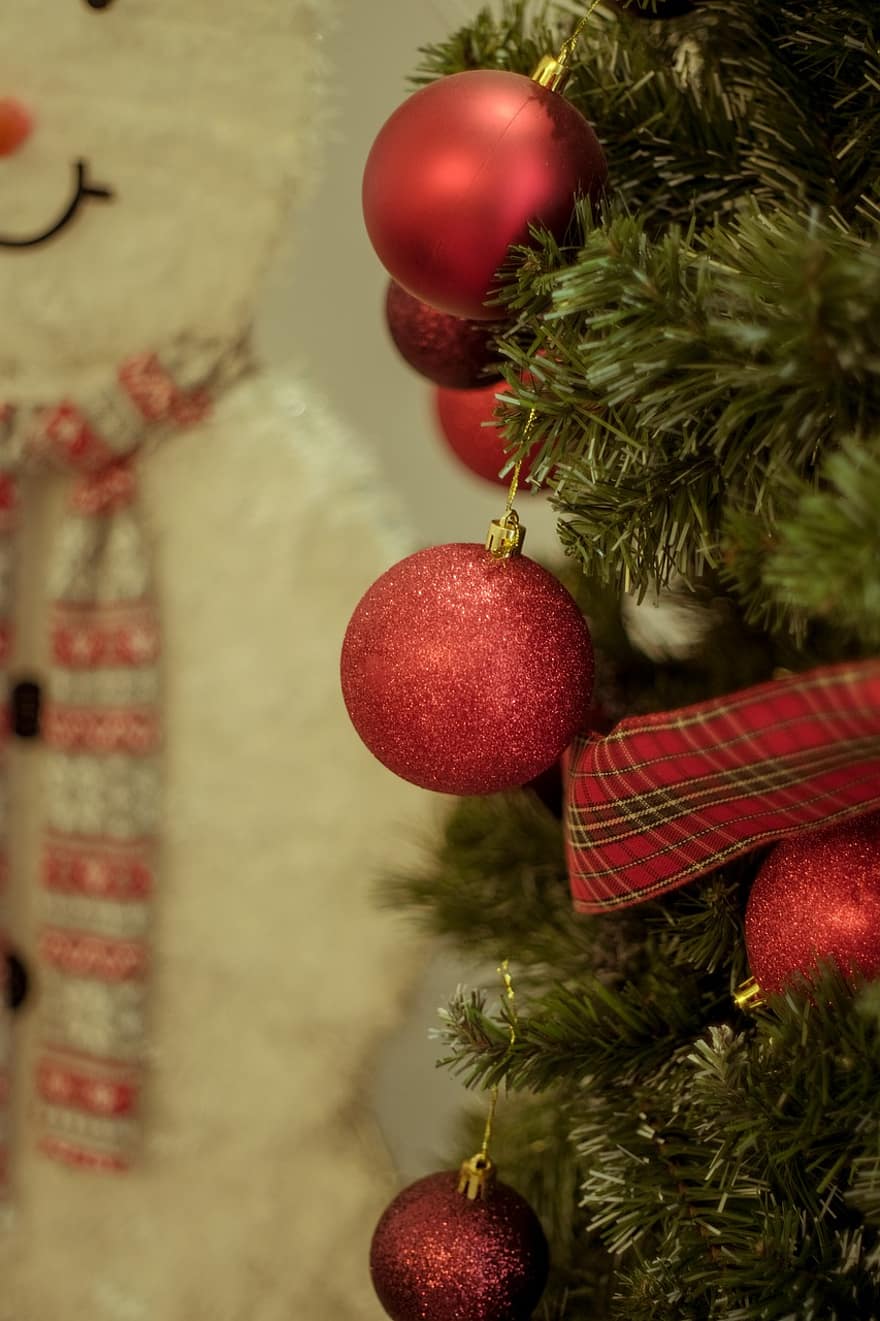 Natal, bugiganga, boneco de neve, natal, feriado, árvore de Natal, decoração, árvore, celebração, Enfeite de natal, temporada