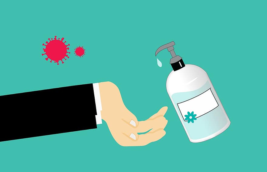 koronavirus, virus, dezinfekční prostředek, praní, ruka, hygiena, infekce, mytí, alkohol, gel, analýza