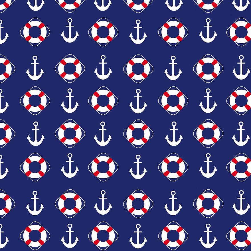 Nautical Paper, Anchors, Stripes, Digital Paper, Background Paper, Pattern, Birthday, Invitation, Scrapbooking, Vintage, Texture