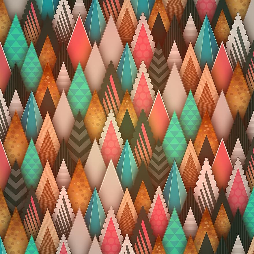 Background, Triangle, Colorful Abstract, Design, Decorative