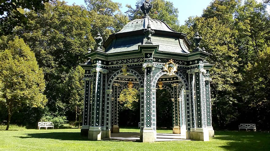 Grünes Lusthaus, Pavilion, Park, Laxenburg, Austria, Landmark, Architecture