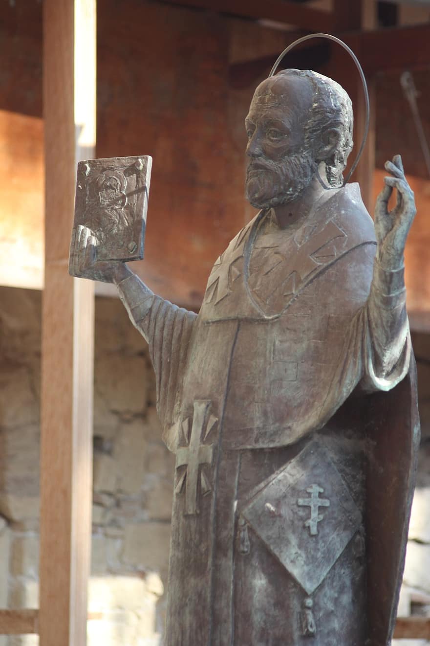 Saint Nicholas, Pyhän Nikolauksen patsas, patsas, Turkki, Kemer