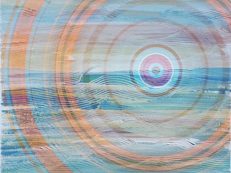 Circles, Concentric, Wood, Abstract, Geometric, Background, Center, Faded, Waves, Texture, Scrapbooking