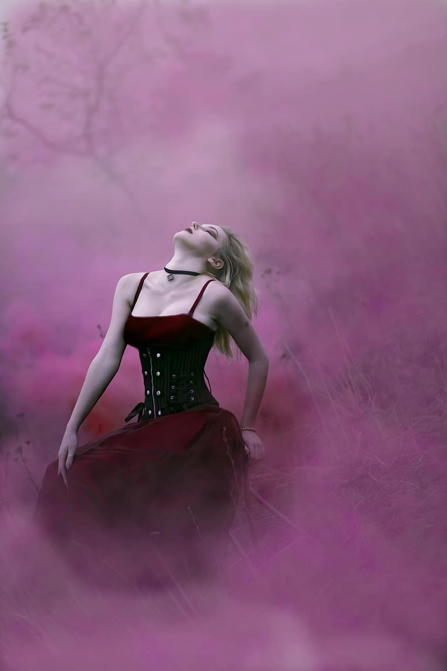 Witch, Smoke, Fantasy, Character, Girl, Woman, Female, Mysterious, Mystical, Passionate, Pose