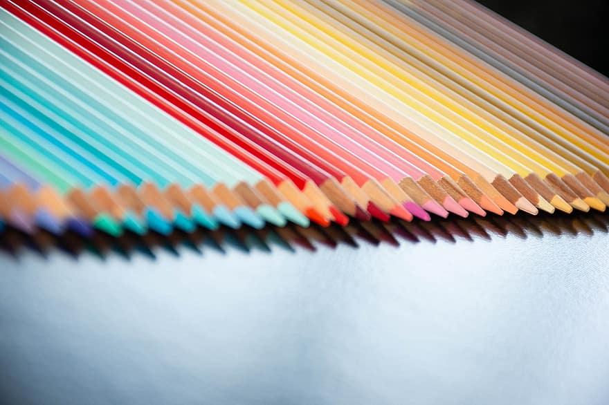 fargeblyanter, fargerik, Kunst, blyanter, fargelegging, tegning, pastell, Macaron fargeblyanter, akvarell blyanter, multi farget, farger