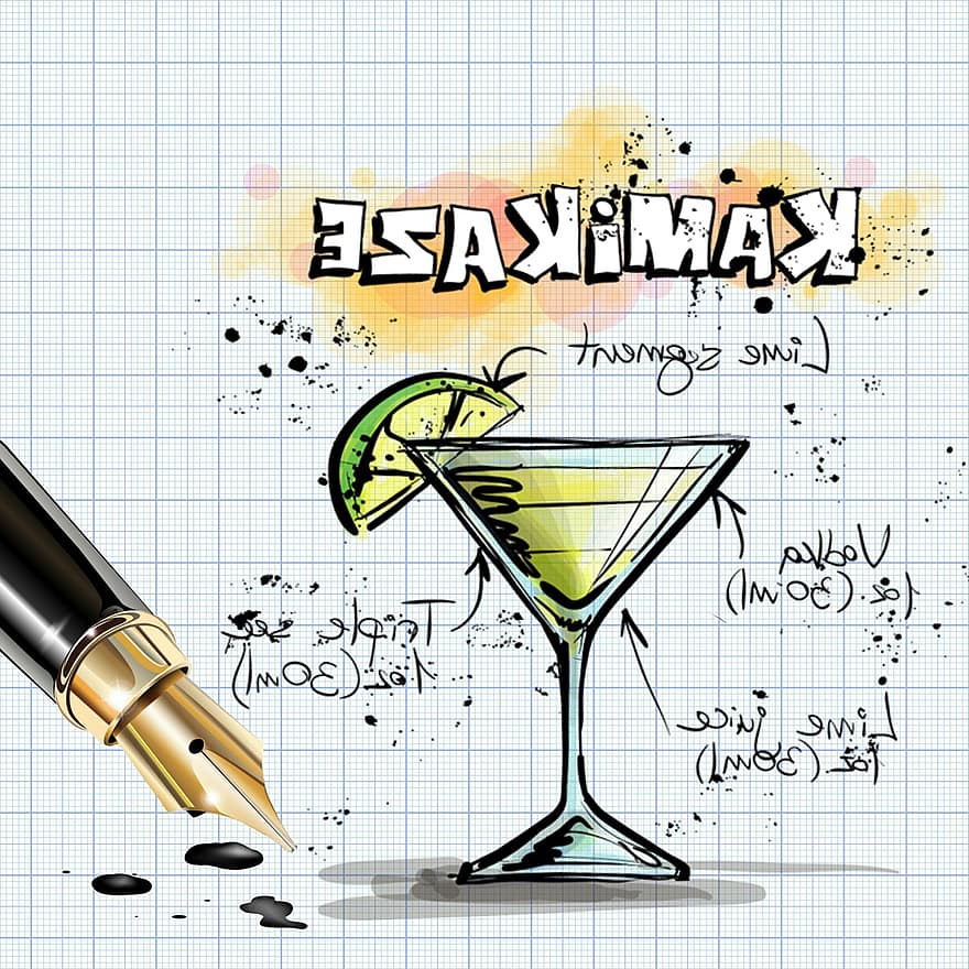 Kamikaze, Cocktail, Drink, Alcohol, Recipe, Party, Alcoholic