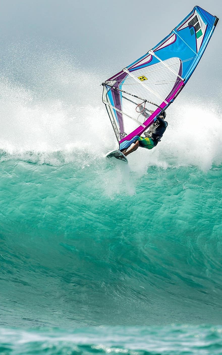 windsurf, surf, surfista, mar, onada, injecció, illa de Java, Esports extrems, esport, homes, aventura