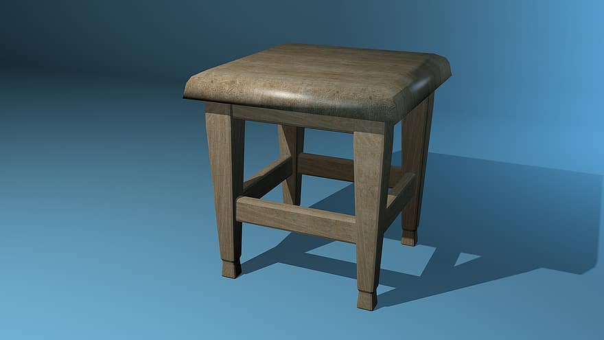 stołek, drewno
