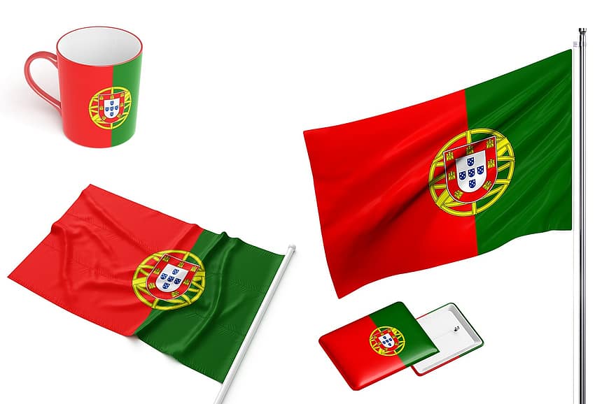 país, bandeira, Portugal, nacional, símbolo