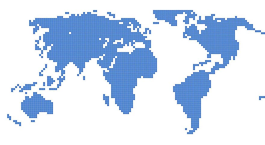 žemėlapis, pasaulyje, tinklelis, sluoksniai, žemė, geografija, planetoje, žemynuose, mėlyna