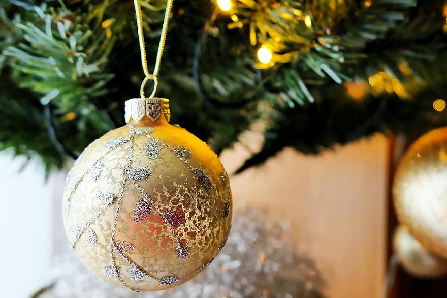 Новогодние шары, рождество, приход, зима, Рождественская елка, украшение, дары, праздник, дерево, рождественское украшение, рождественские украшения