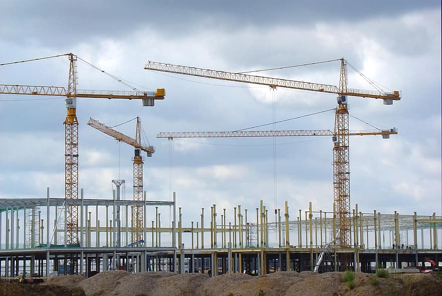 Construction, Construction Site, Cranes