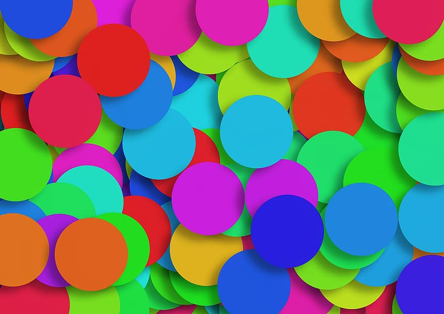 Tinker, Color, Share, Many, Round, District, Colorful, Abstract, Background, Pattern