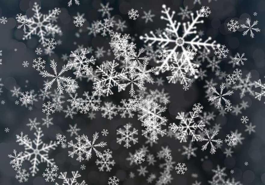 hópehely, hó, Karácsony, megérkezés, kristály-, december