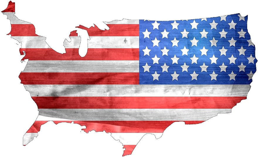 العلم الأمريكي ، أمريكي ، العلم ، الولايات المتحدة الأمريكية ، رمز ، خريطة ، بلد ، نجمة