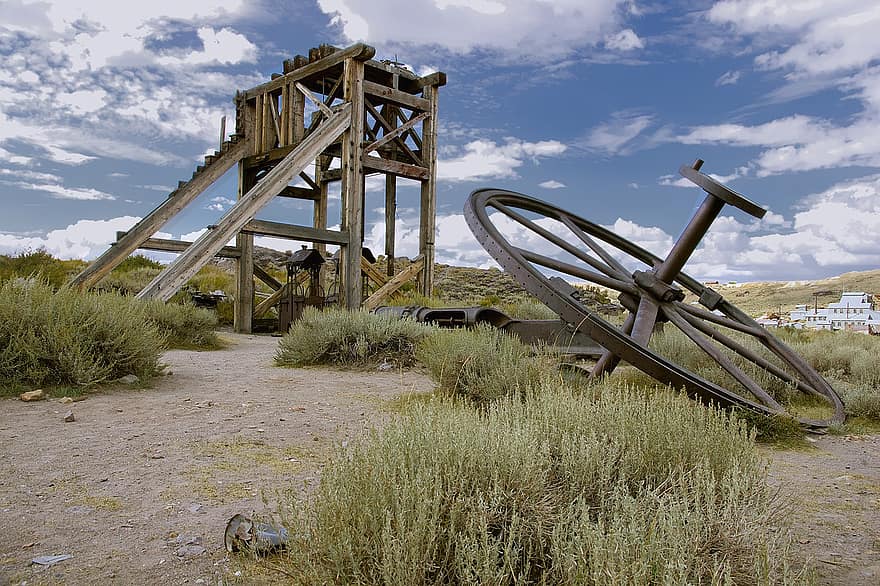 Bodie, Abandoned, Rusted, Machines, Broken, Factory, Rust, Old