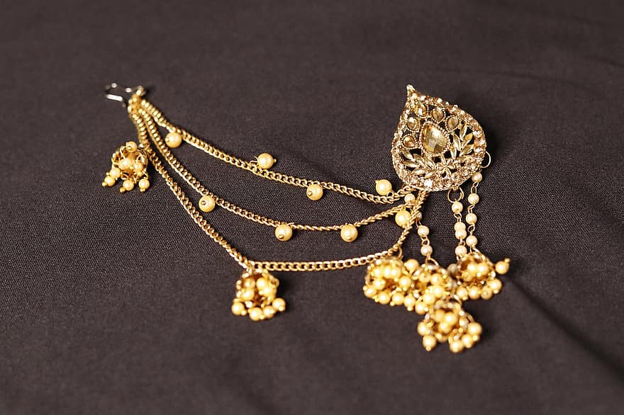 biżuteria, złoto, naszyjnik, sieczka